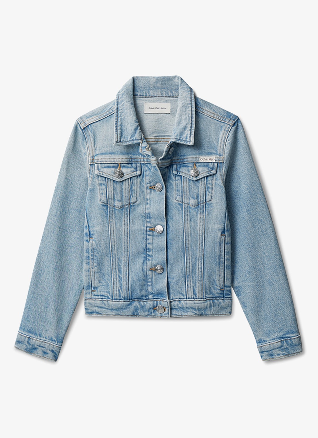 Calvin Klein Spijkerjas met steekzakken - voorkant 3 indigo