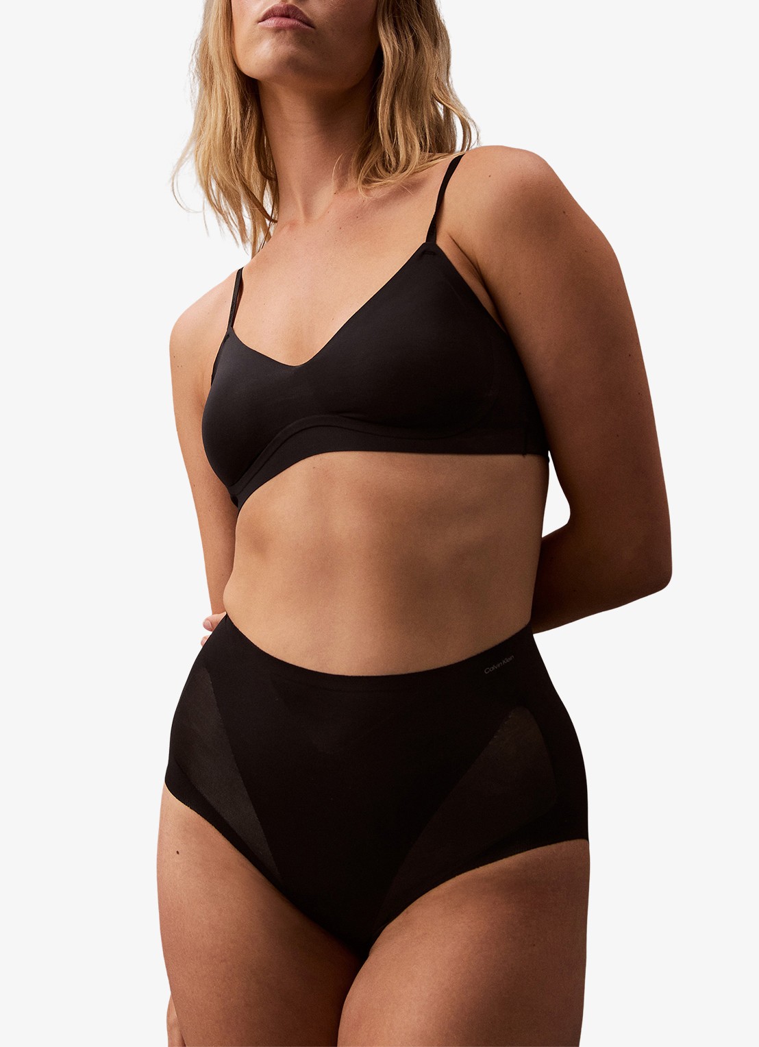 Calvin Klein Stay Put Stretch high wisted corrigerende slip - detail 7 zwart