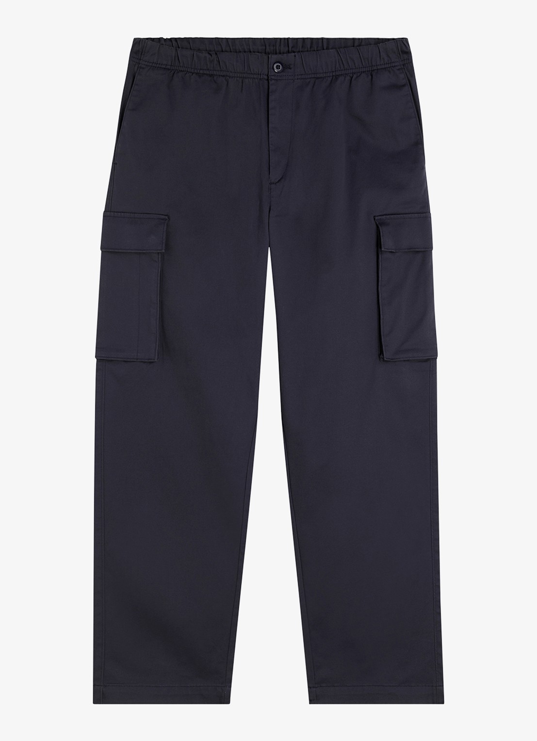 Calvin Klein Straight fit cargobroek met steekzakken - voorkant 4 donkerblauw