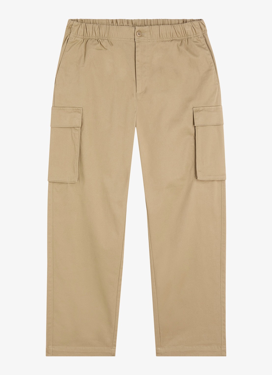 Calvin Klein Straight fit cargobroek met steekzakken - voorkant 4 donkerbruin