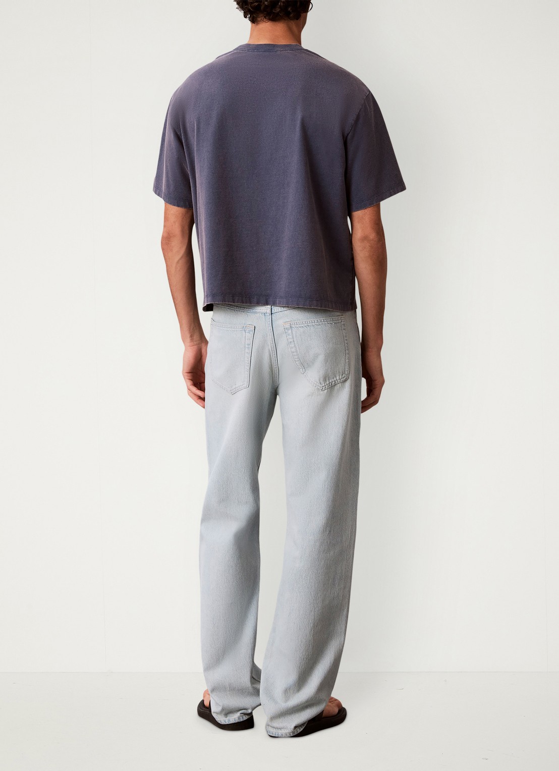 Calvin Klein Straight fit jeans met lichte wassing - achterkant 6 denim