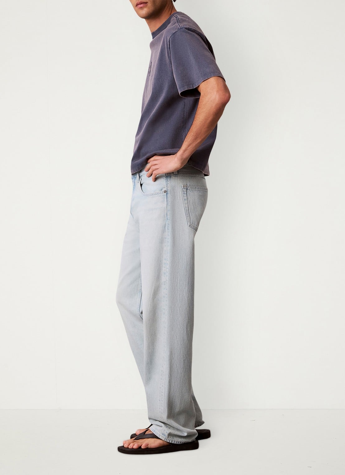 Calvin Klein Straight fit jeans met lichte wassing - detail 4 denim