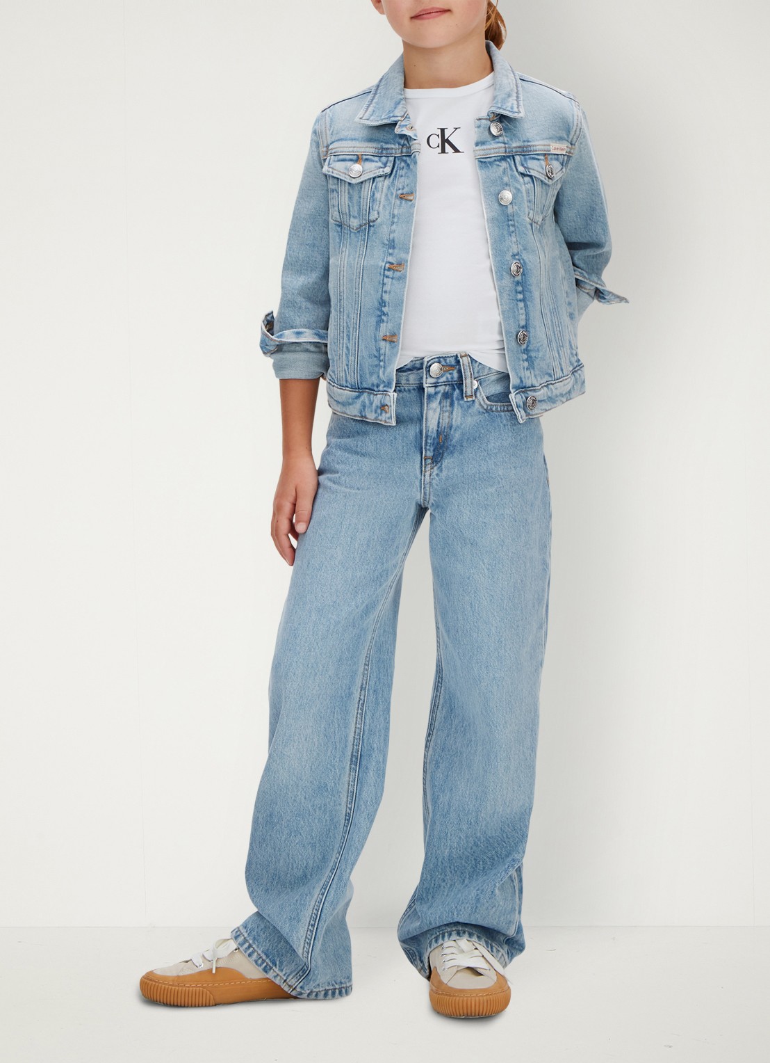 Calvin Klein Straight fit jeans met lichte wassing - detail 4 indigo