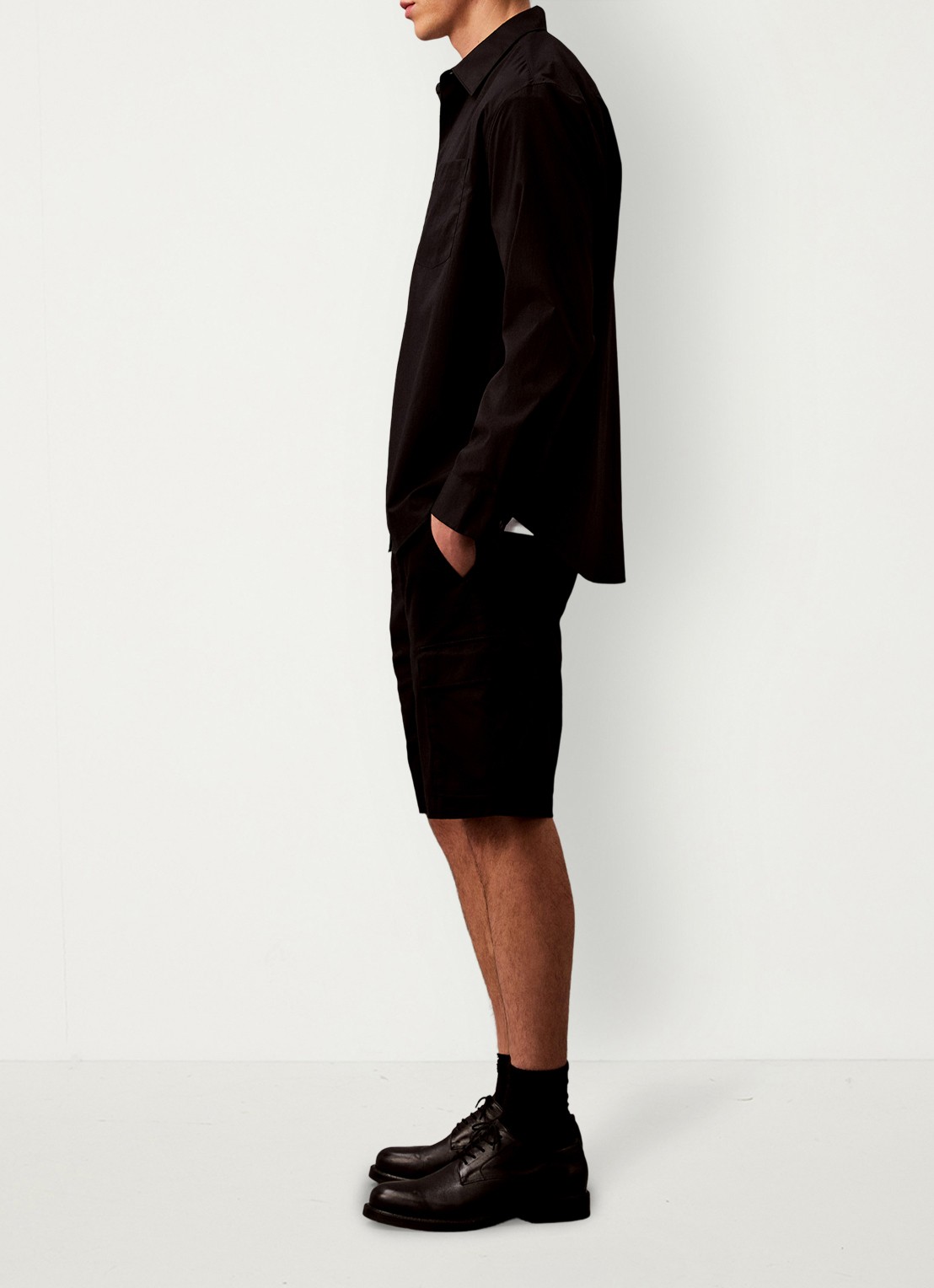 Calvin Klein Straight fit korte cargobroek met opgestikte zakken - detail 4 zwart