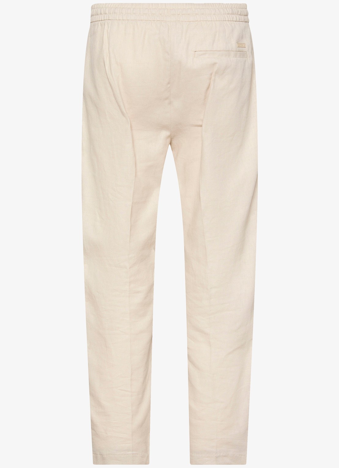 Calvin Klein Straight fit pantalon in linnenblend - achterkant 2 beige