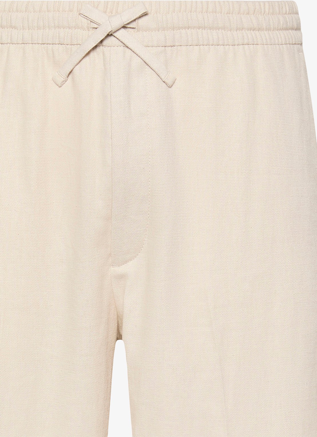 Calvin Klein Straight fit pantalon in linnenblend - detail 3 beige