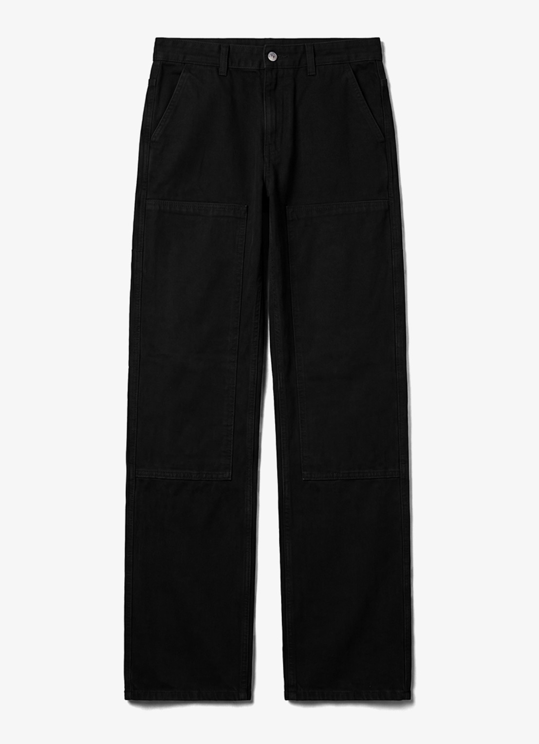 Calvin Klein Straight leg carpenter jeans met gekleurde wassing - voorkant 5 zwart