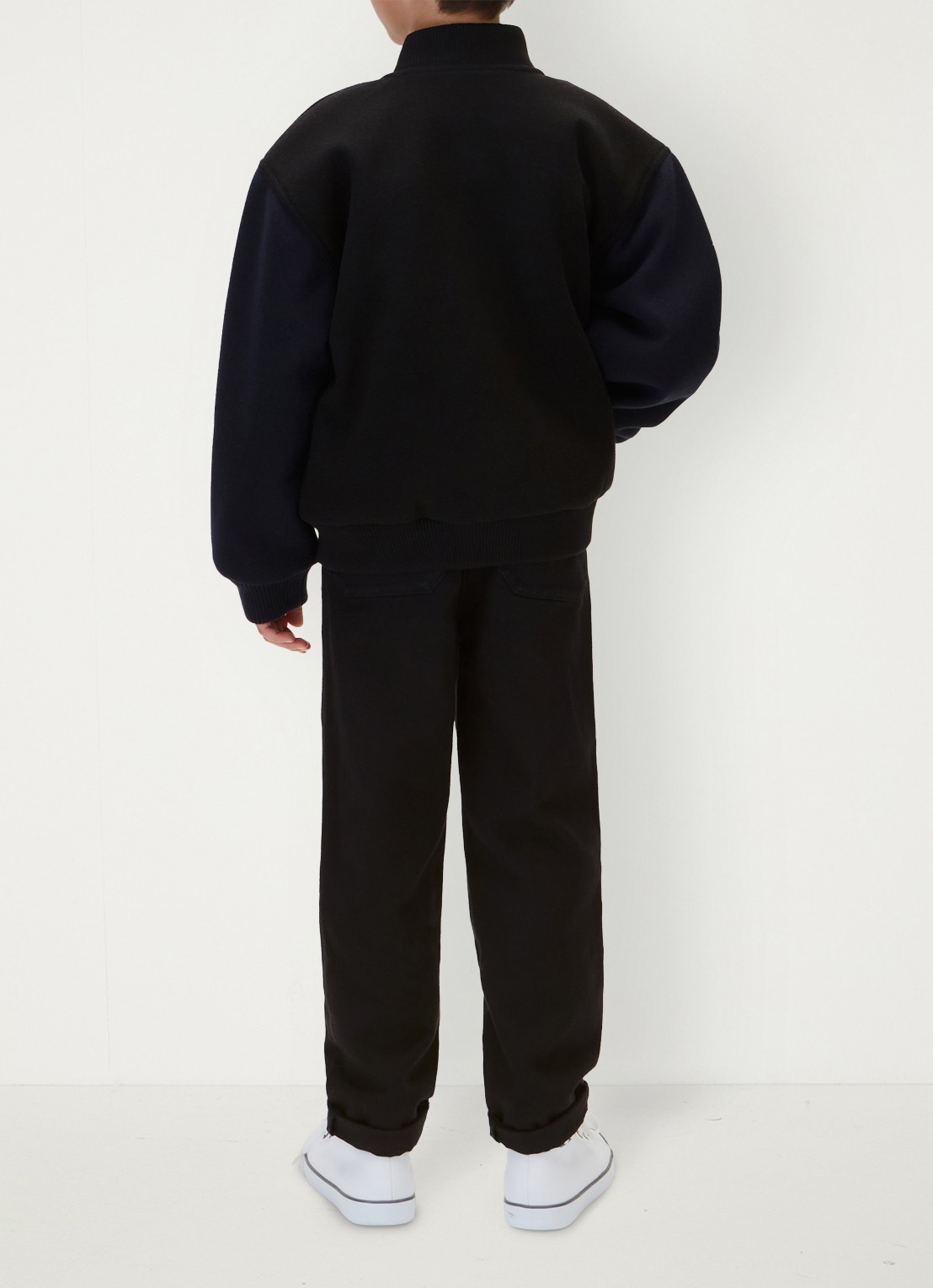 Calvin Klein Straight leg chino met logo - achterkant pvh black-beh /  zwart