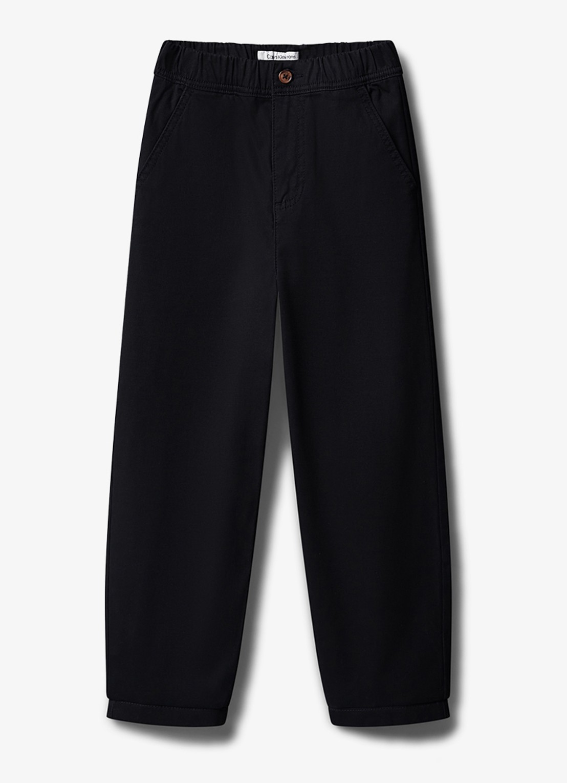 Calvin Klein Straight leg chino met logo - voorkant 6 pvh black-beh /  zwart