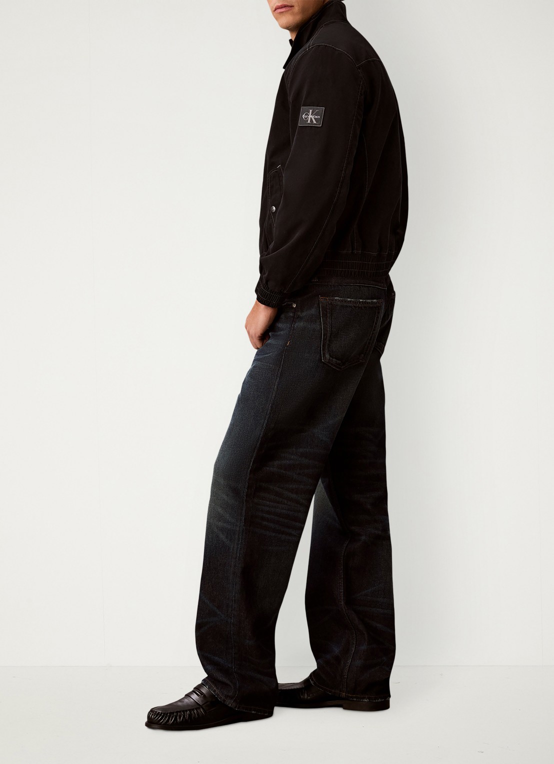Calvin Klein Straight leg jeans met donkere wassing - detail 5 timber-4dq /  blauw