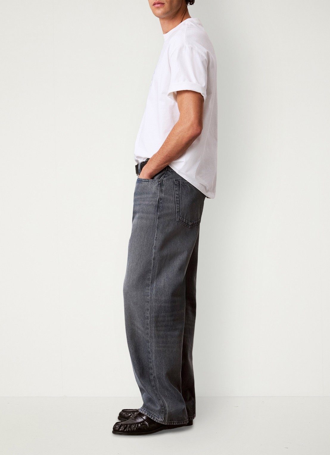 Calvin Klein Straight leg jeans met gekleurde wassing - voorkant 2 blauwgrijs