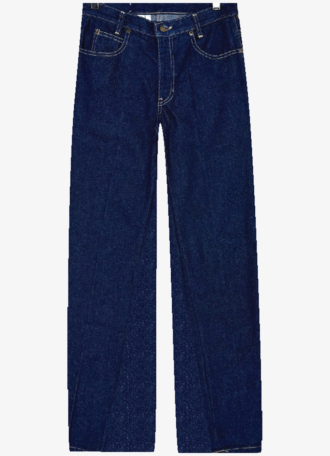 Calvin Klein Straight leg jeans met steekzakken - voorkant donkerblauw