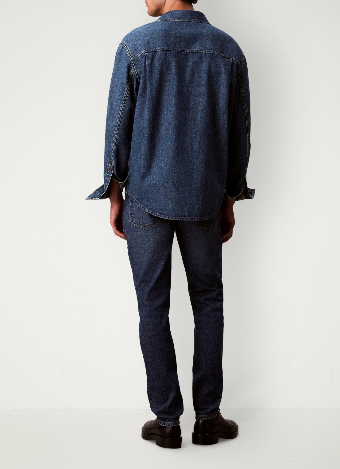 Calvin Klein Straight leg jeans met steekzakken - achterkant 2 indigo