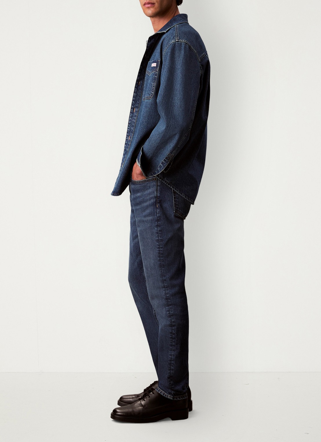 Calvin Klein Straight leg jeans met steekzakken - detail 4 indigo