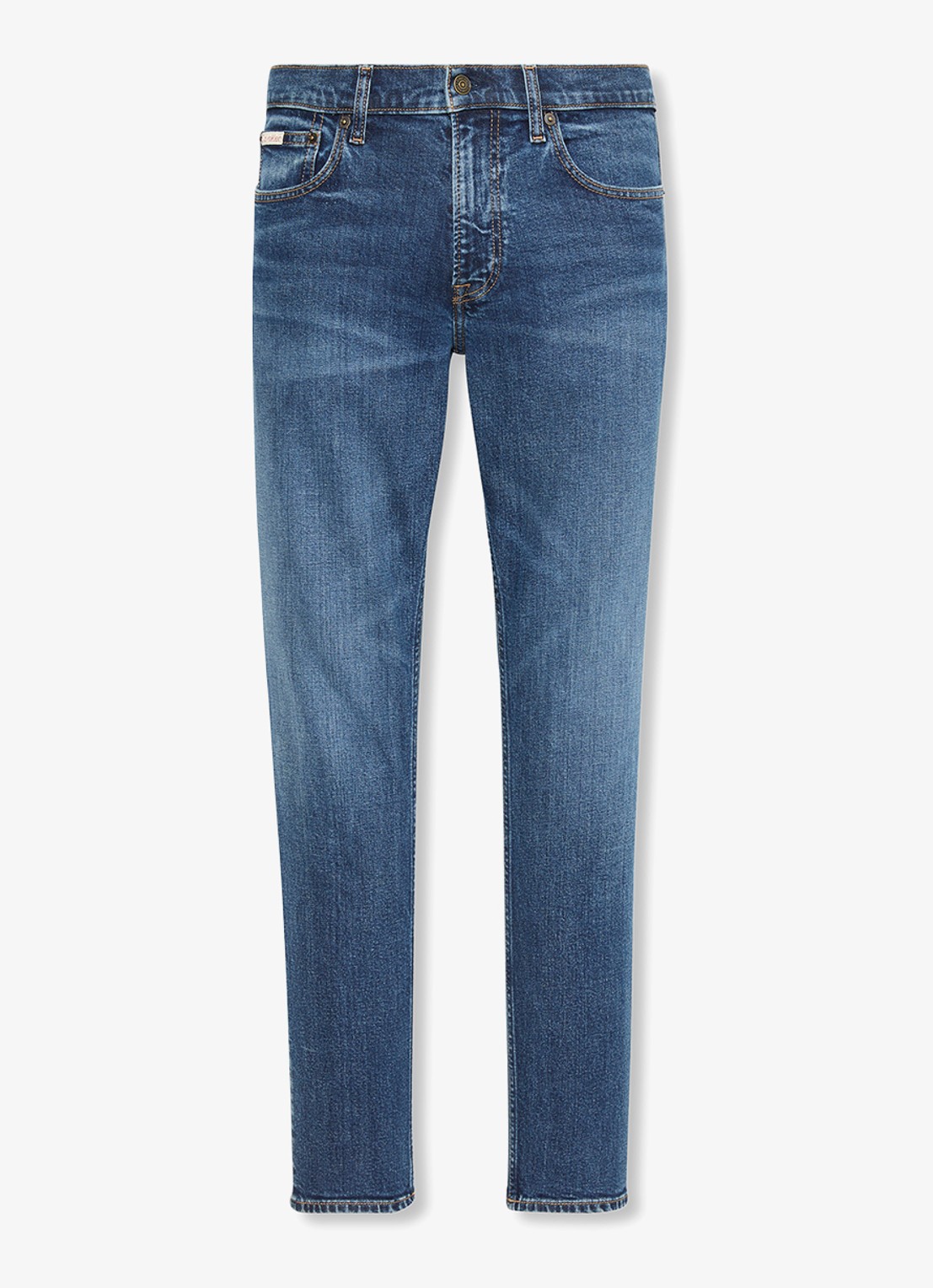 Calvin Klein Straight leg jeans met steekzakken - voorkant indigo