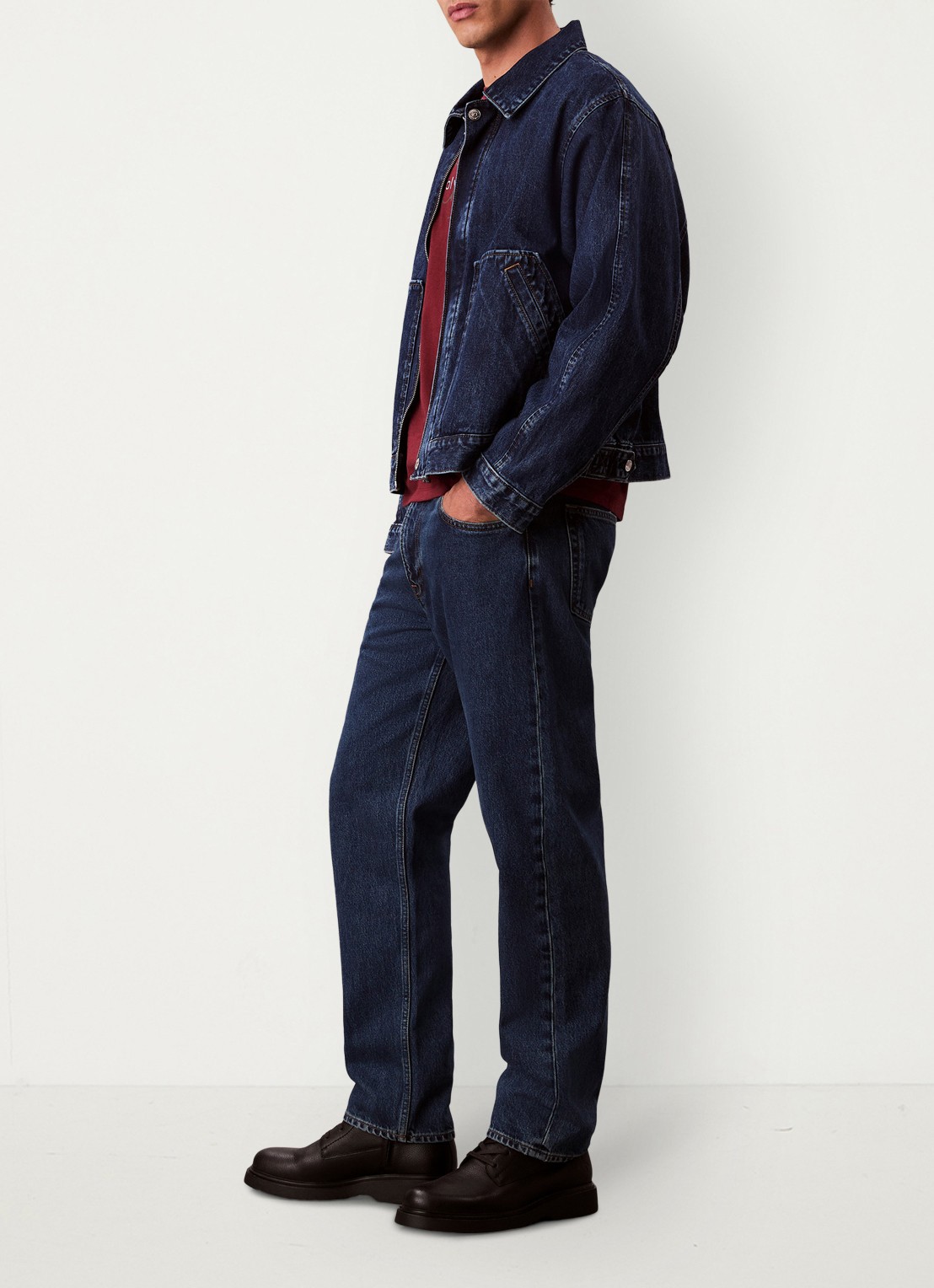Calvin Klein Straight leg jeans met steekzakken - detail 2 denim