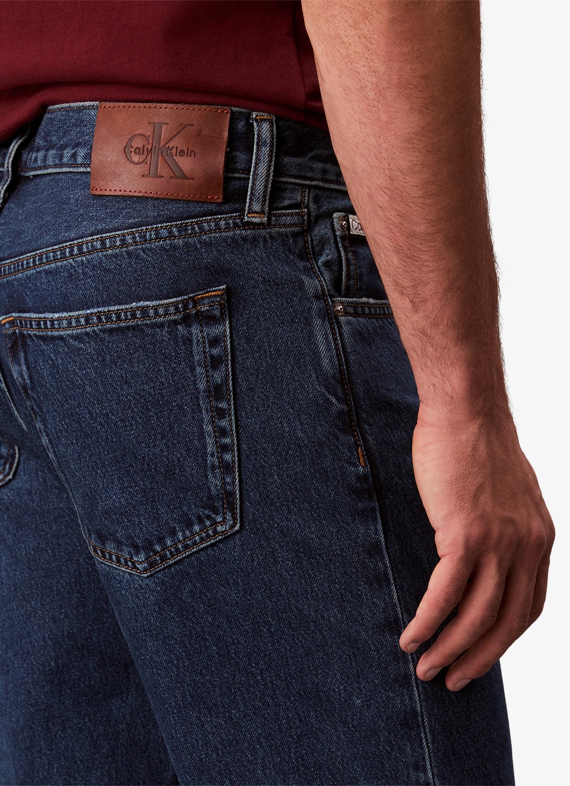Calvin Klein Straight leg jeans met steekzakken - detail 3 denim