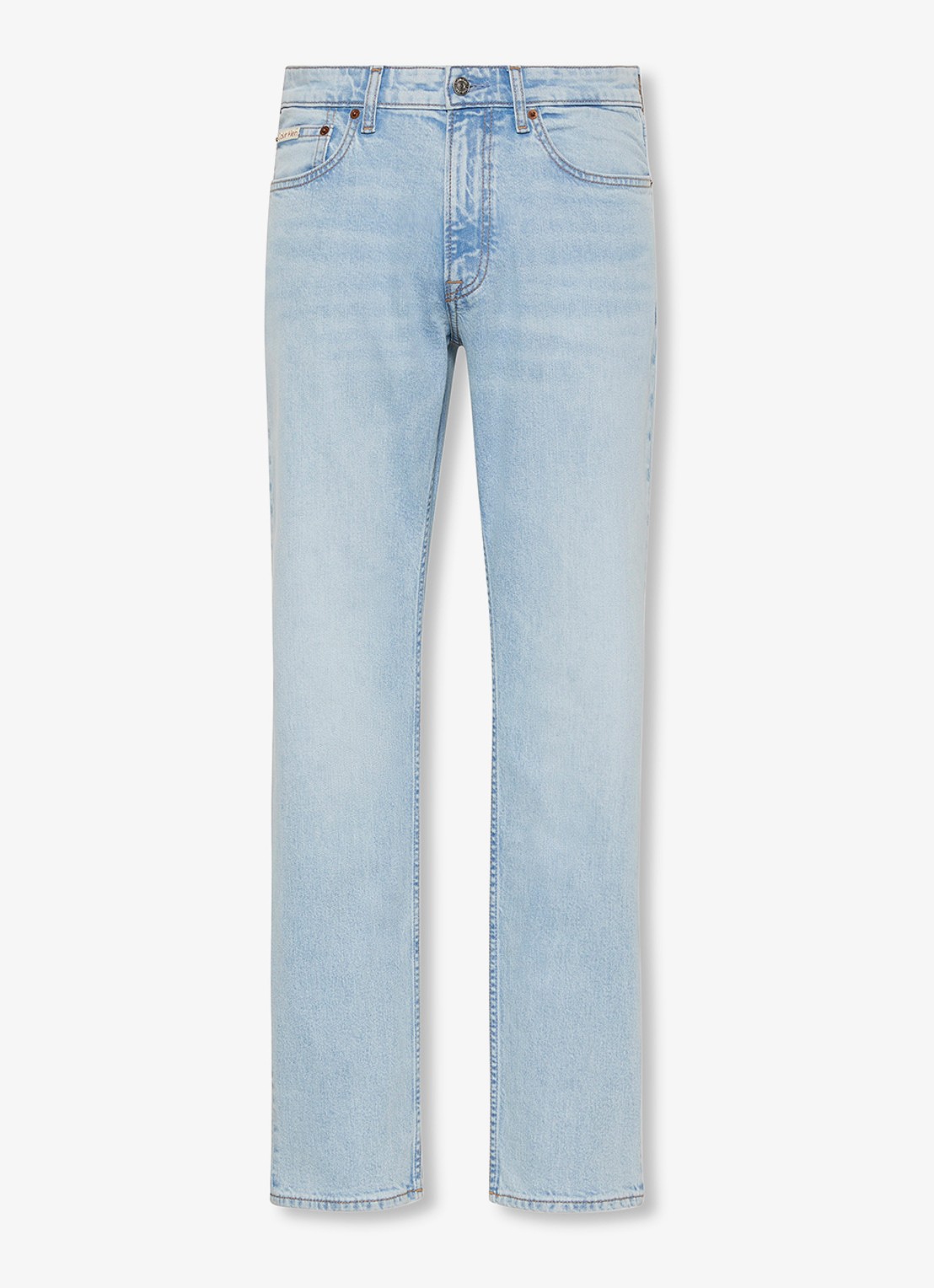 Calvin Klein Straight leg jeans met steekzakken - voorkant 5 indigo