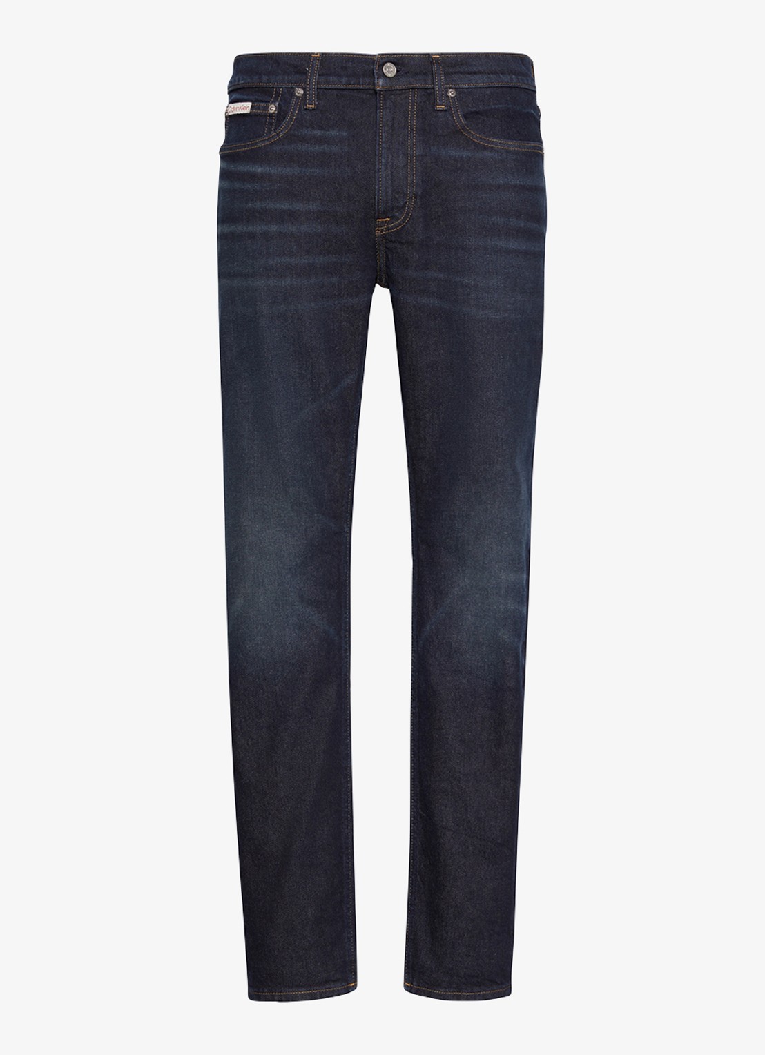 Calvin Klein Straight leg jeans met steekzakken - voorkant 2 donkerblauw