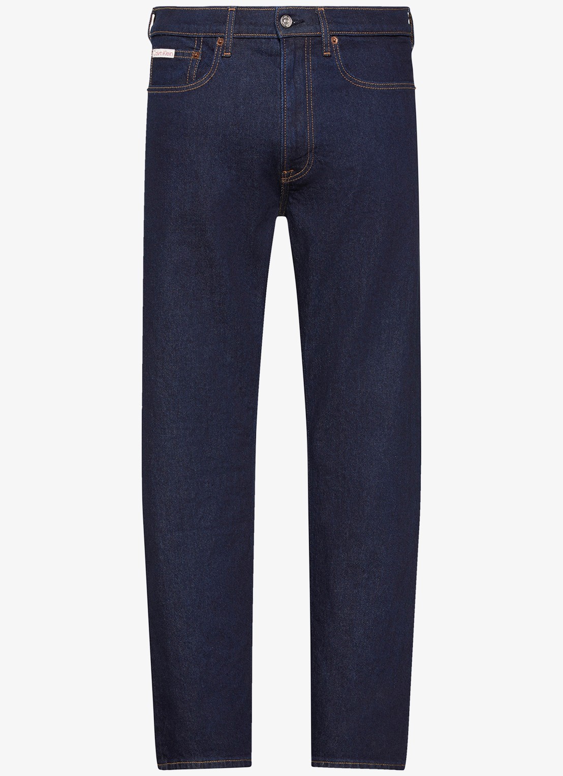 Calvin Klein Straight leg jeans met steekzakken - voorkant 2 donkerblauw
