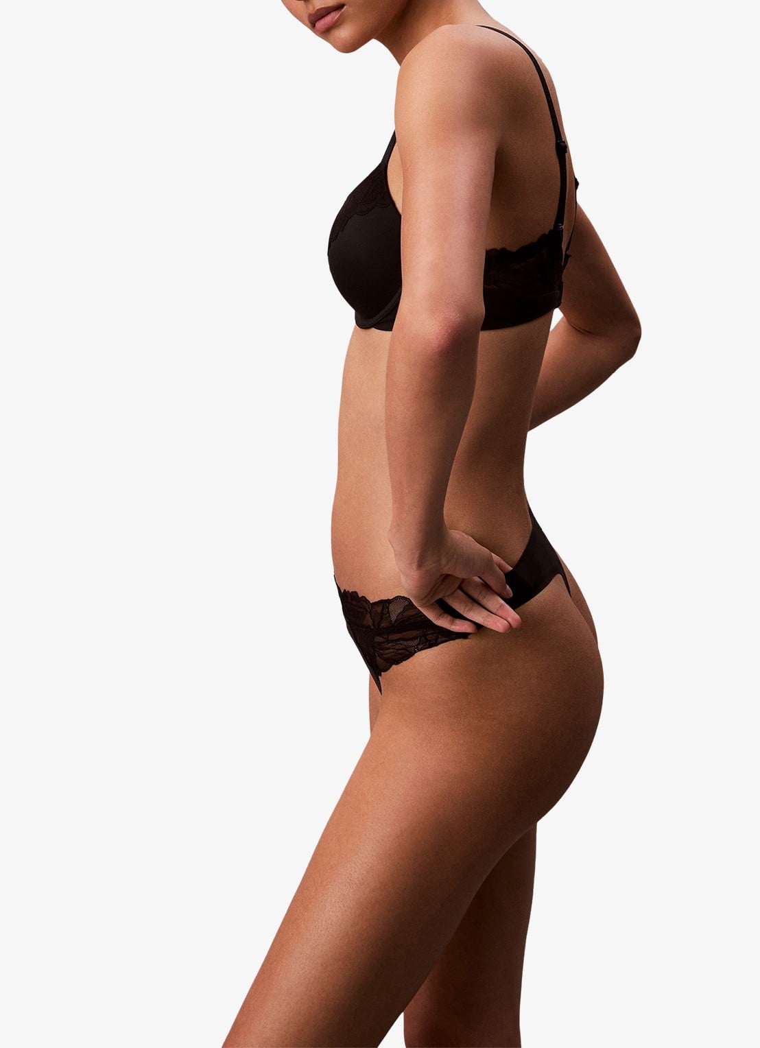 Calvin Klein String met details van kant - detail 6 zwart