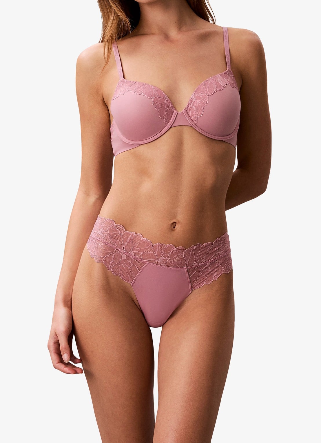 Calvin Klein String met details van kant - detail 3 roze