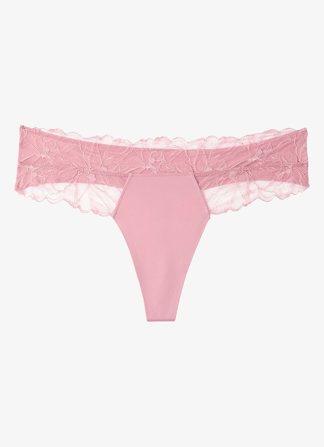 Calvin Klein String met details van kant - voorkant roze