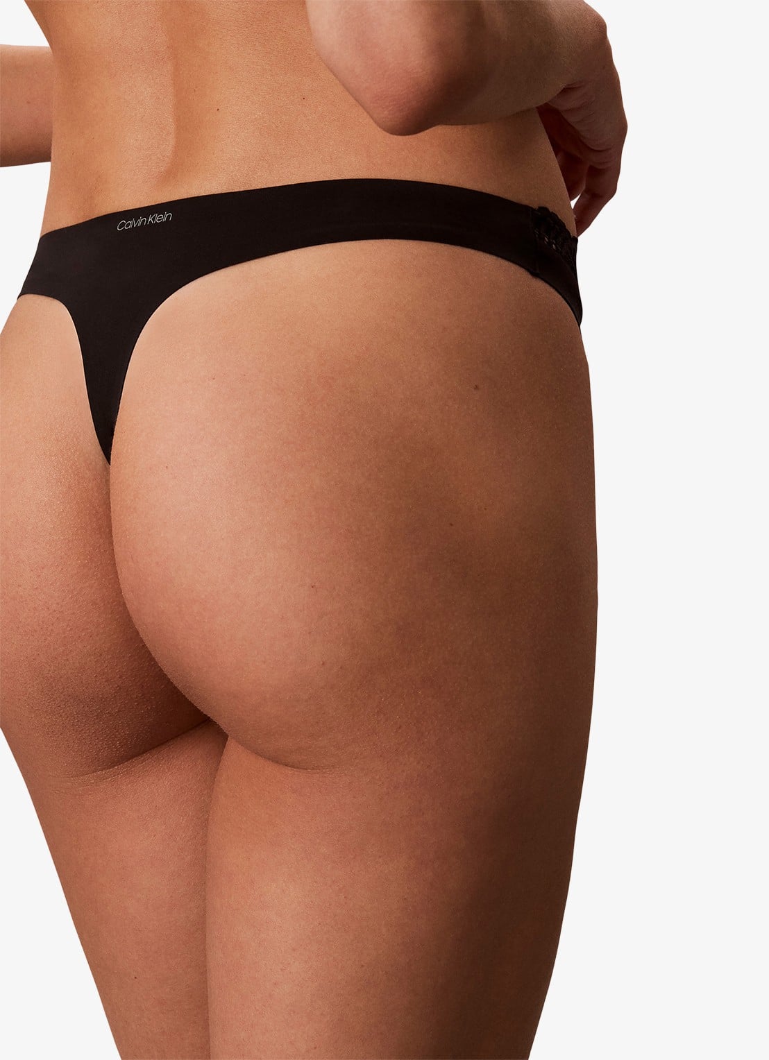 Calvin Klein String met details van kant - detail 5 zwart