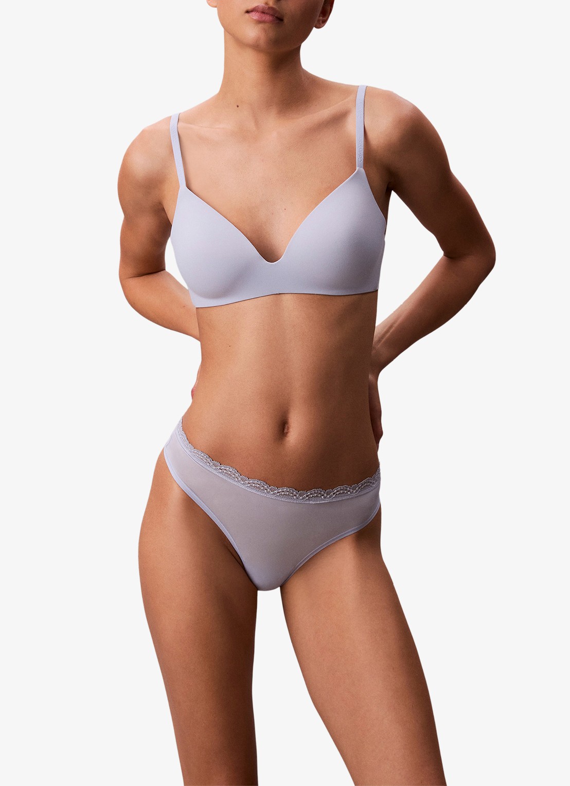 Calvin Klein String met kant - voorkant 2 casual blue-tkf