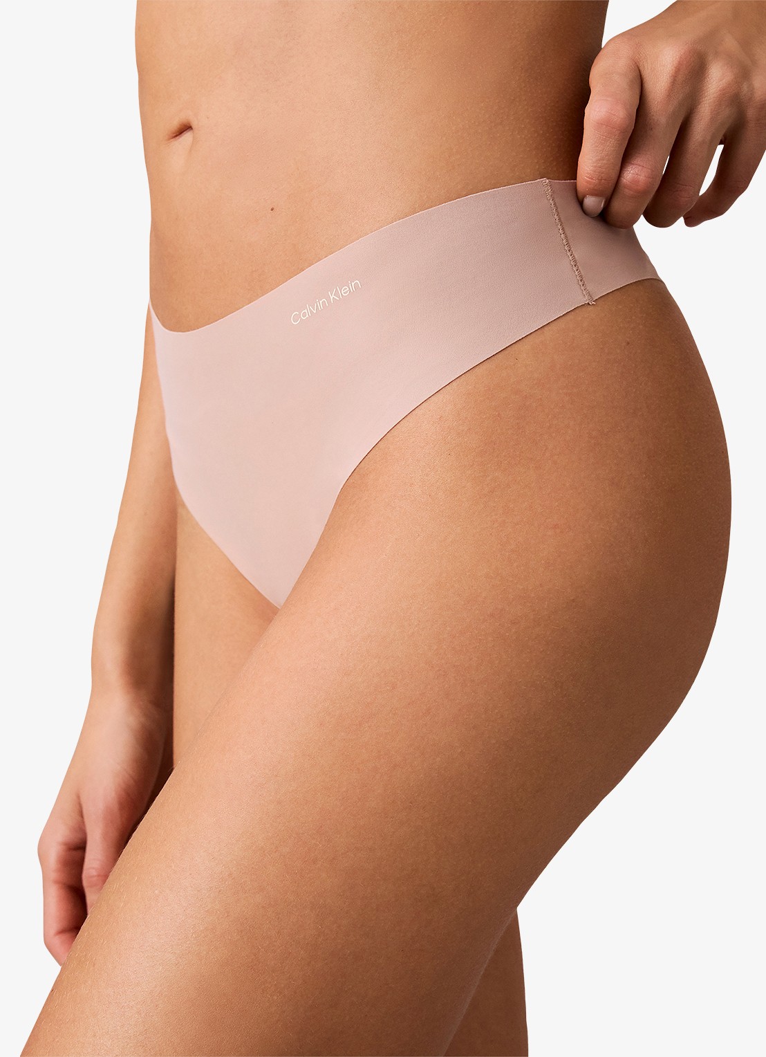 Calvin Klein String met logo in 3-pack - detail 3 beige