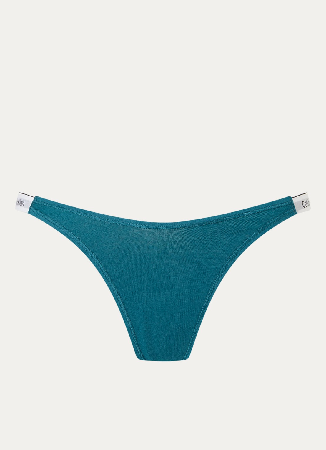 Calvin Klein String met logoband - voorkant 4 zeegroen