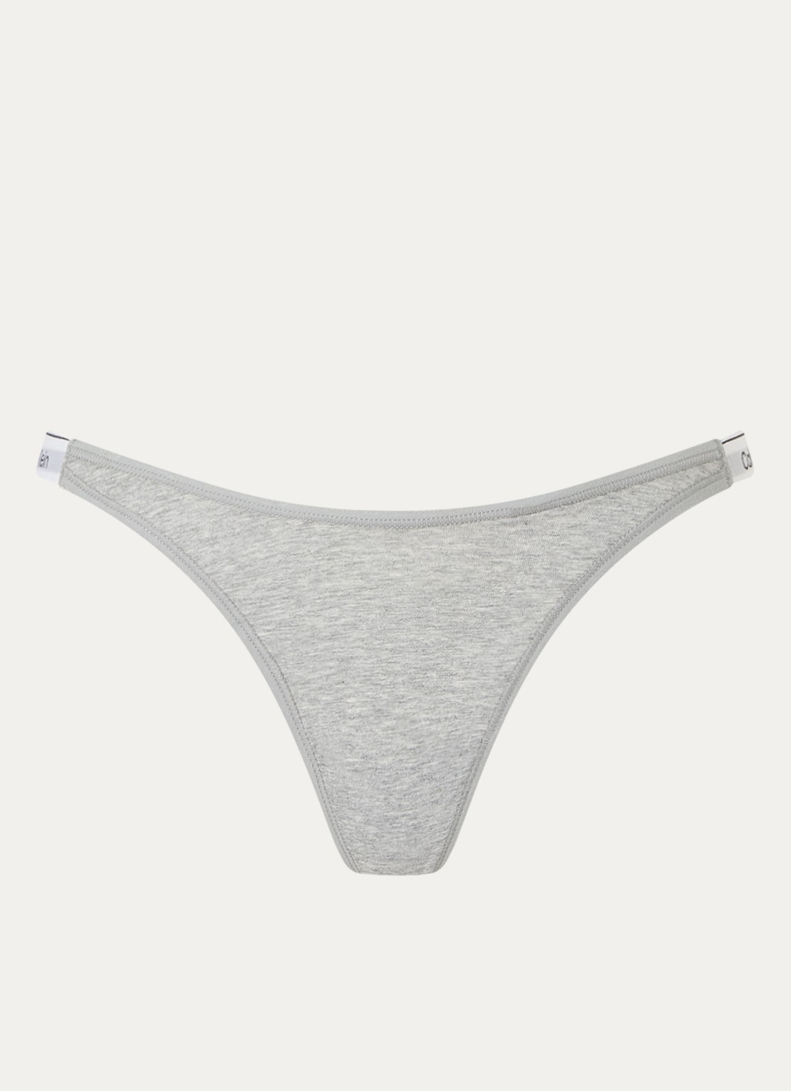 Calvin Klein String met logoband - voorkant 4 grijsmele