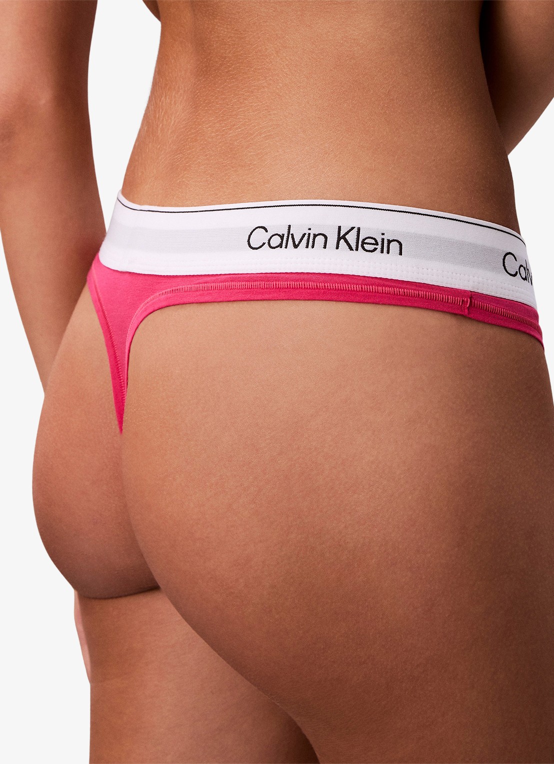 Calvin Klein String met logoband - detail 6 donkerroze
