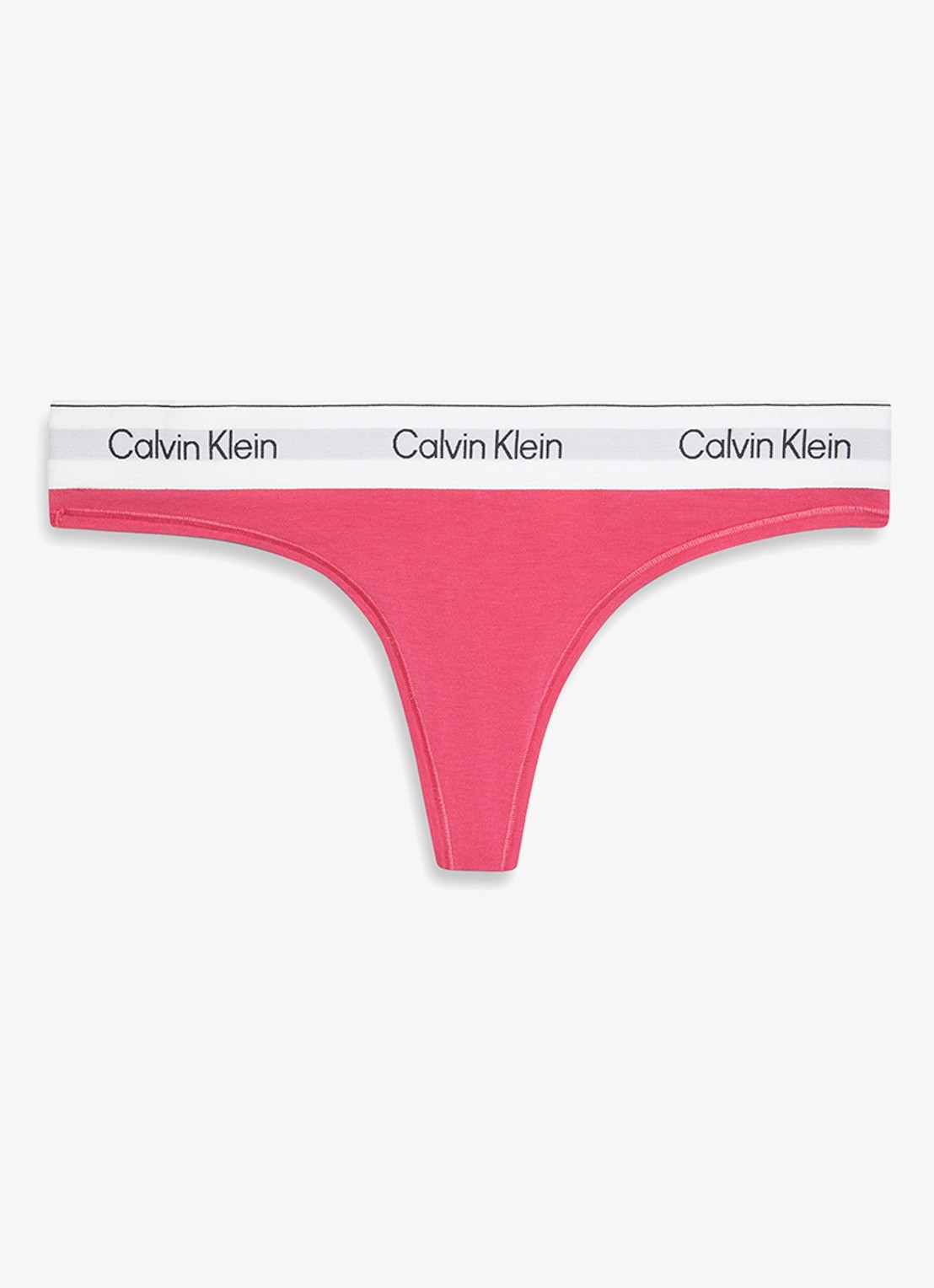 Calvin Klein String met logoband - voorkant donkerroze