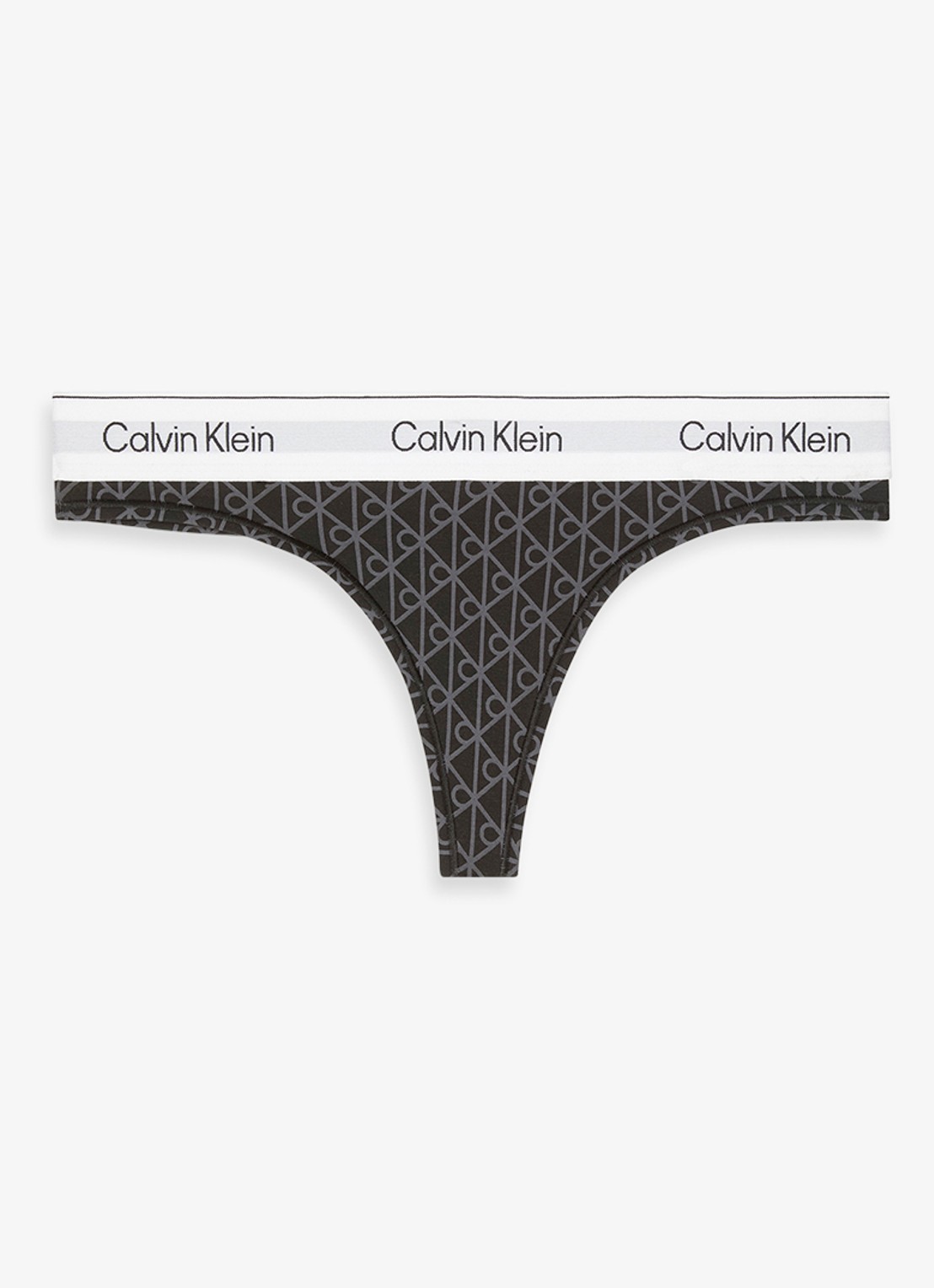 Calvin Klein String met logoband - voorkant 6 bruin
