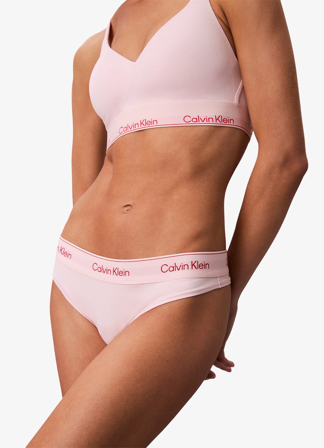 Calvin Klein String met logoband - detail roze