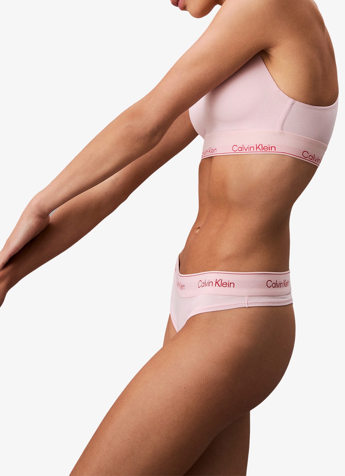 Calvin Klein String met logoband - detail 3 roze