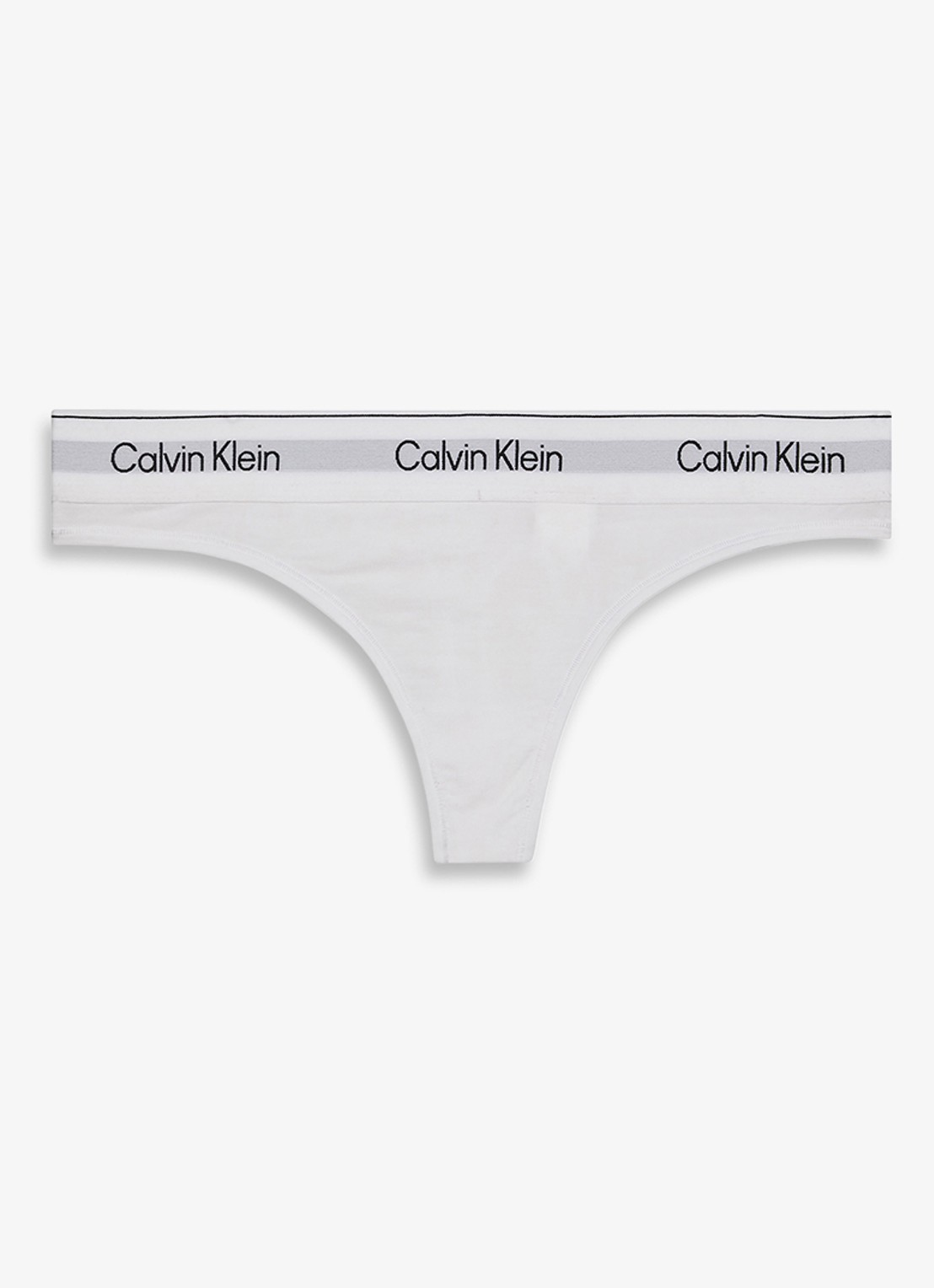 Calvin Klein String met logoband - voorkant 2 wit