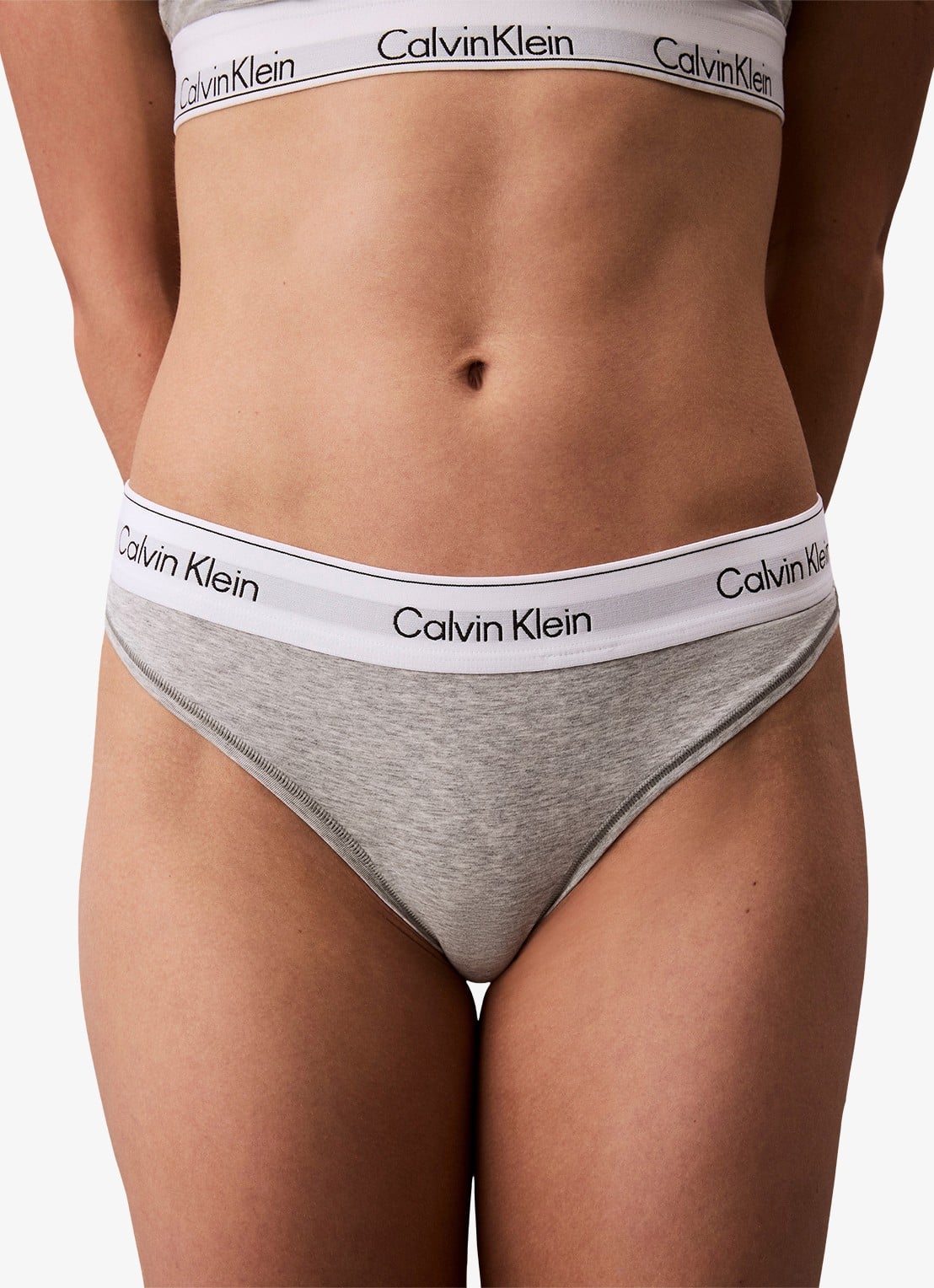 Calvin Klein String met logoband - detail 4 grijs