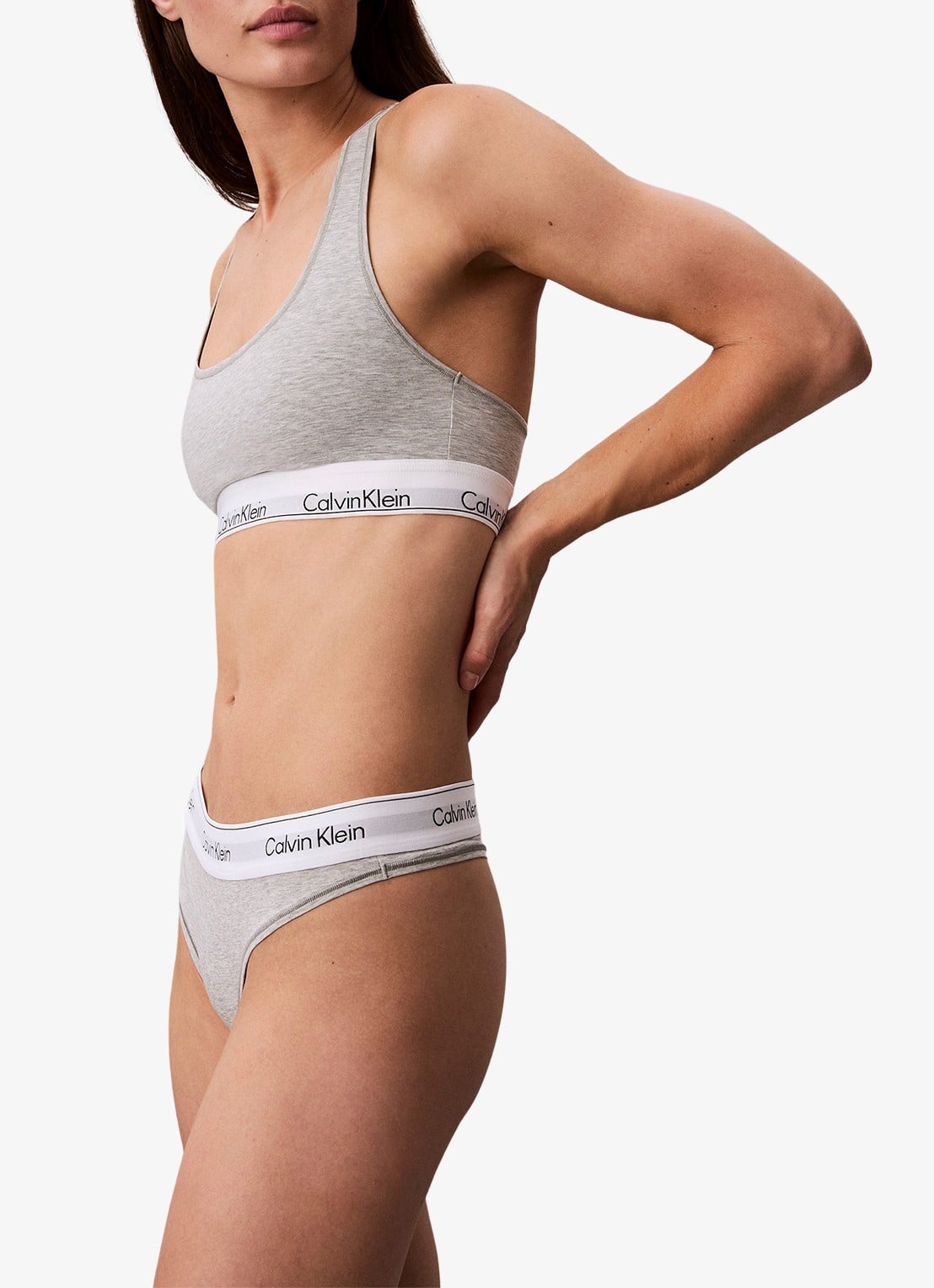 Calvin Klein String met logoband - detail 5 grijs