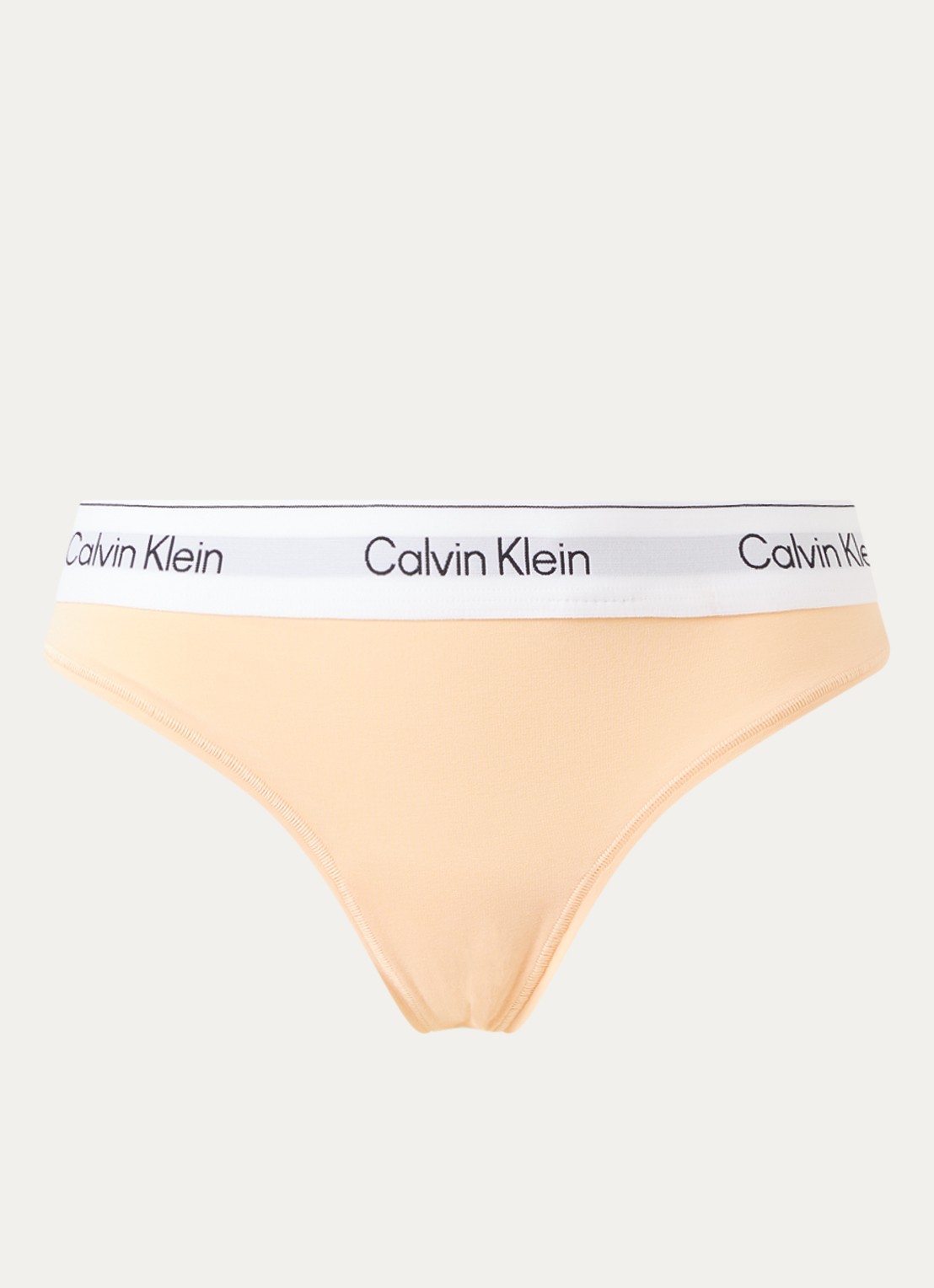 Calvin Klein String met logoband - voorkant peach bliss-4rw / oranje