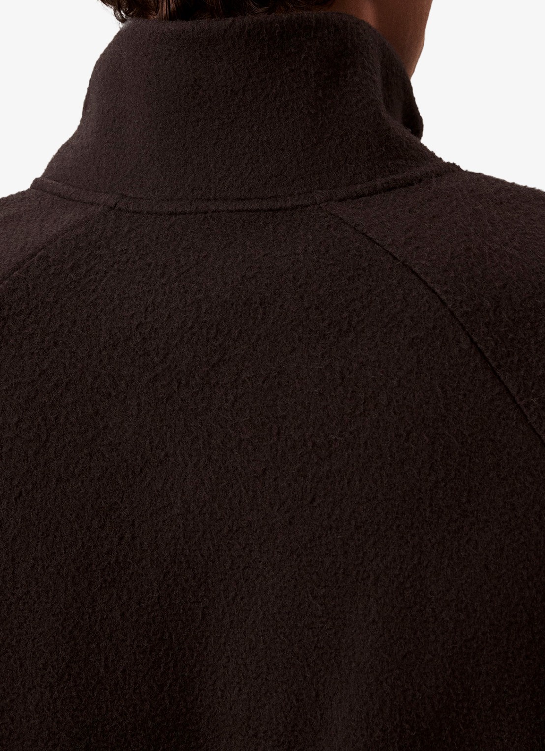 Calvin Klein Sweater met halve rits en logo - achterkant 3 zwart