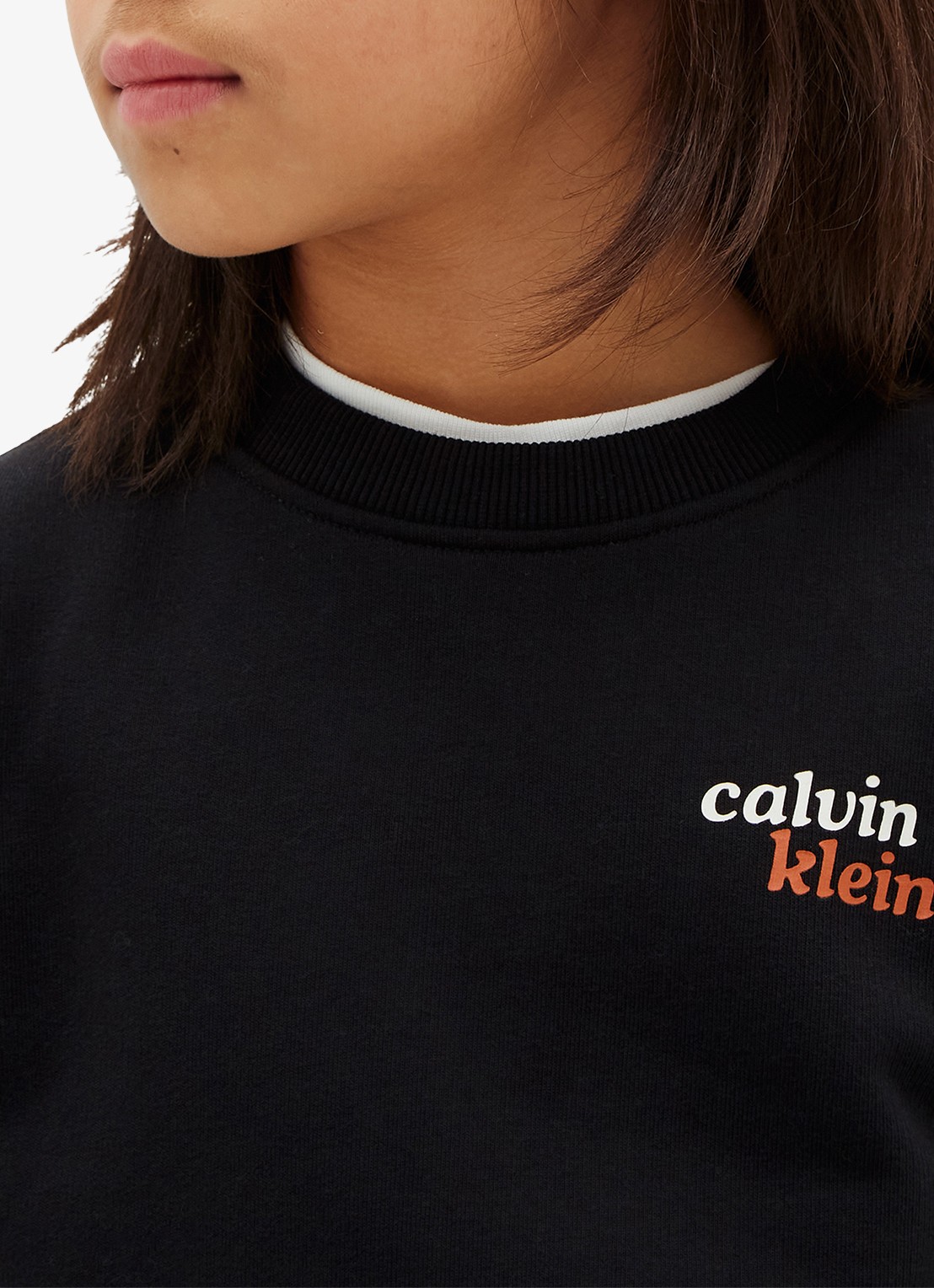 Calvin Klein Sweater met logo- en backprint - detail 4 zwart