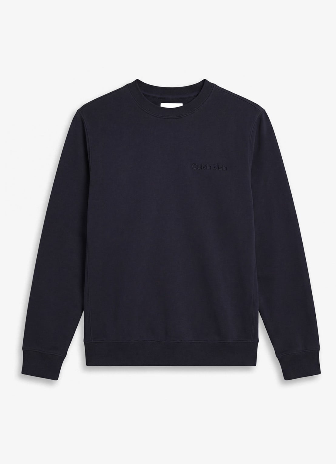 Calvin Klein Sweater met logo - voorkant donkerblauw