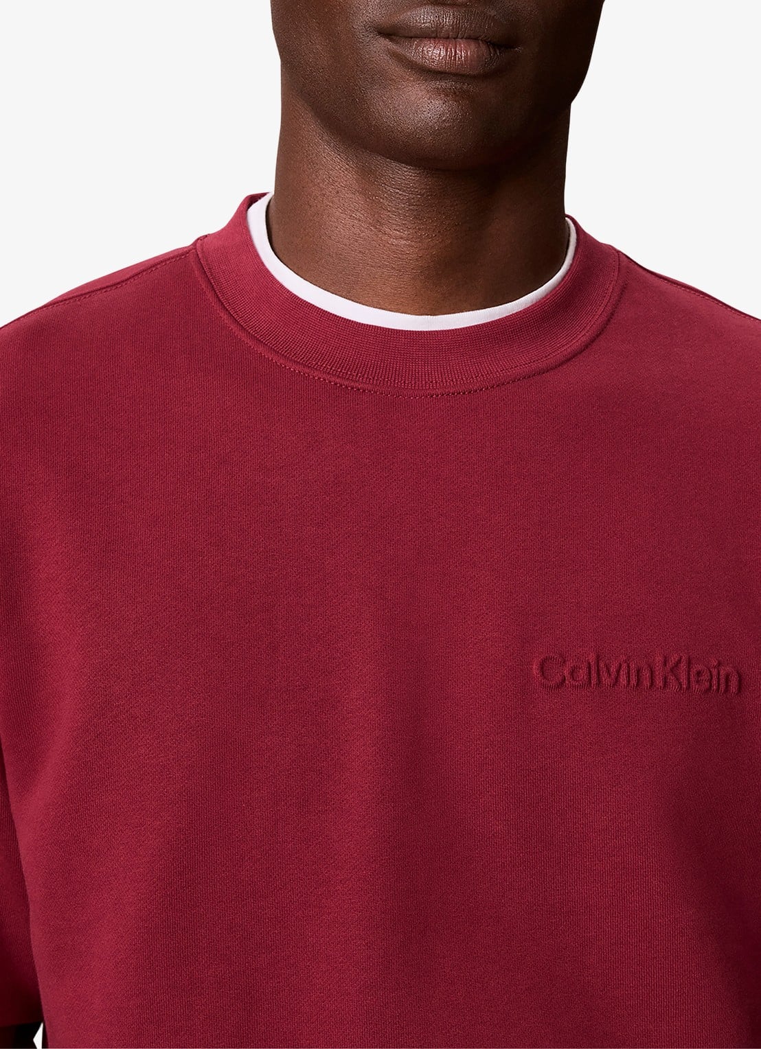 Calvin Klein Sweater met logo - detail 2 rood