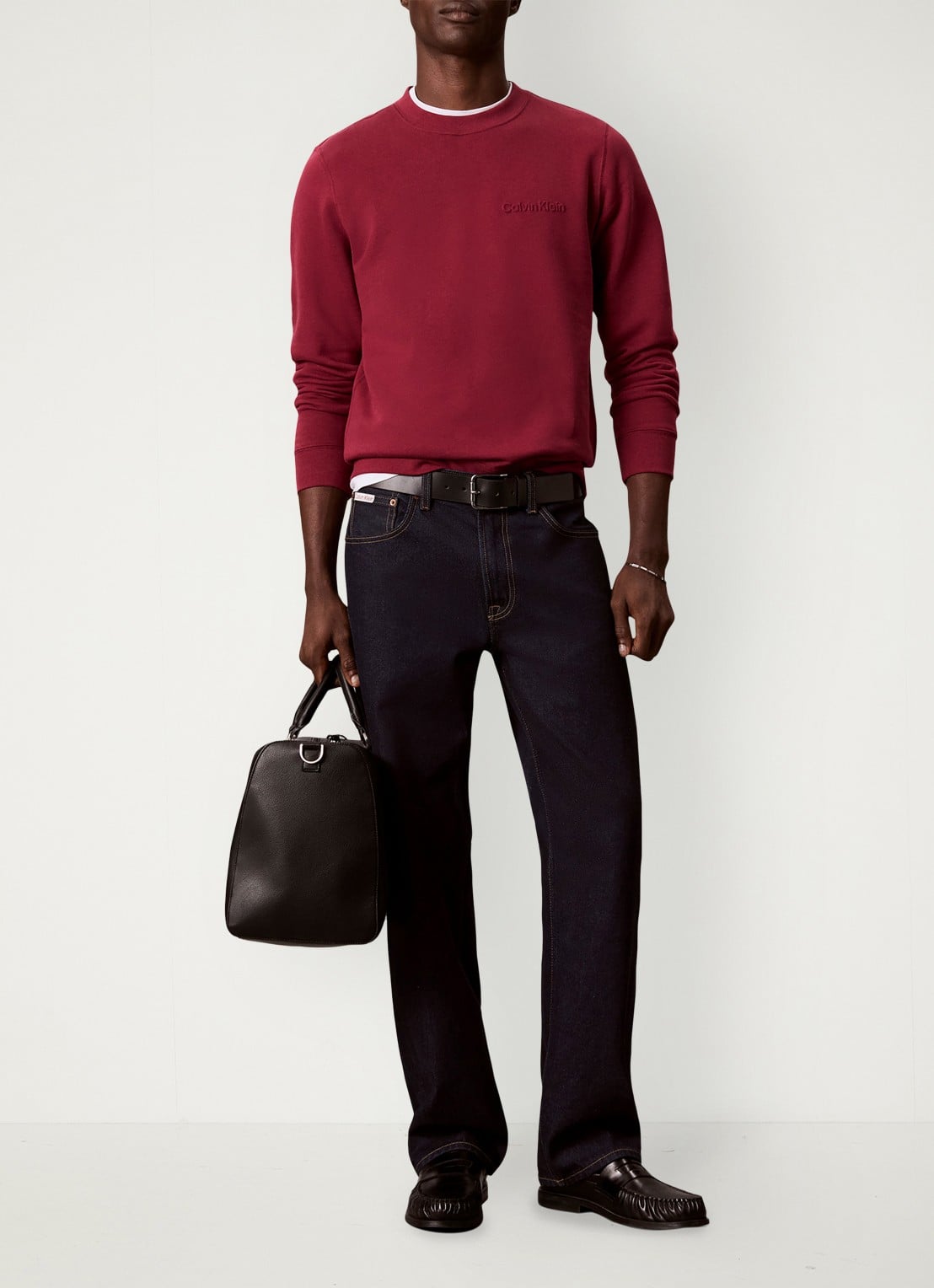 Calvin Klein Sweater met logo - voorkant 6 rood
