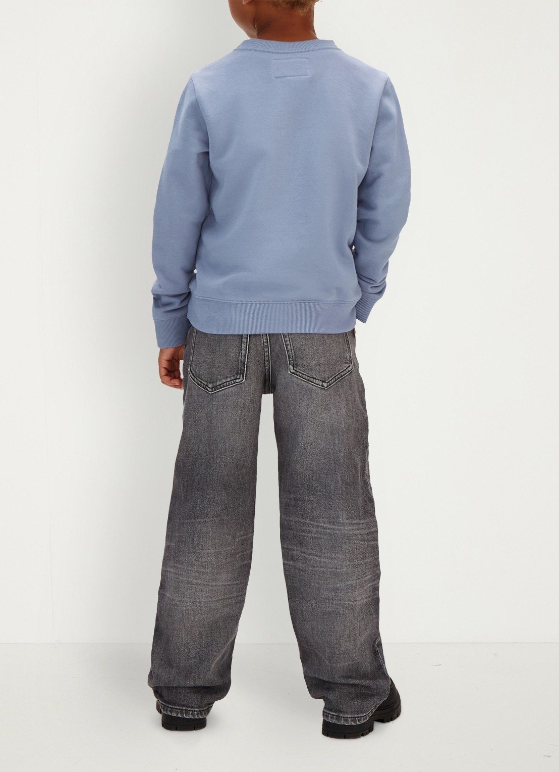 Calvin Klein Sweater met logo - achterkant 4 blauwgrijs