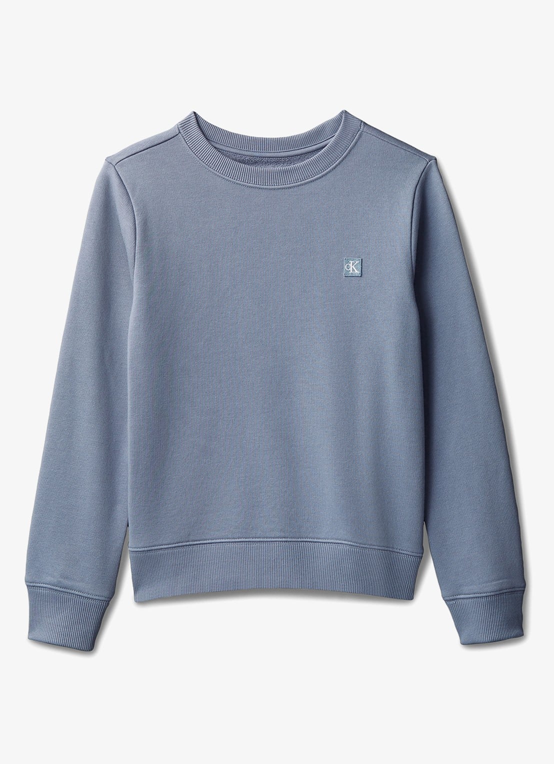 Calvin Klein Sweater met logo - voorkant blauwgrijs