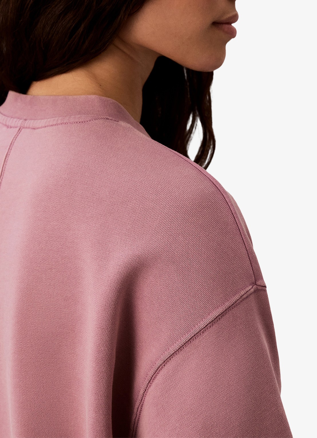 Calvin Klein Sweater met logoborduring - detail 5 oudroze