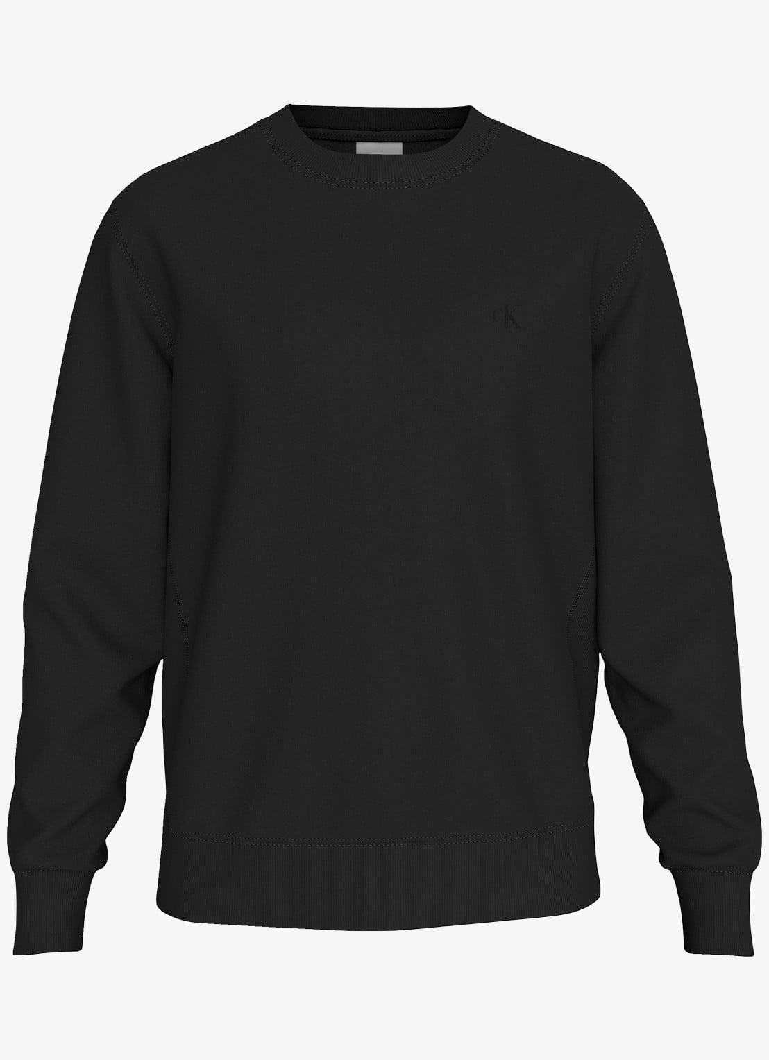 Calvin Klein Sweater met logoborduring - voorkant 5 zwart